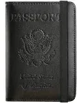 US Passport Holder Leather RFID Blocking Cover Leather Travel Wallet Case Card 