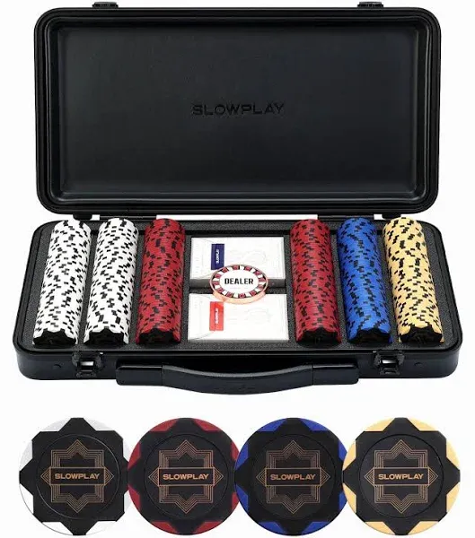  Nash 14 Gram Clay Poker Chips Set for Texas 500 Chips With Numbered Values