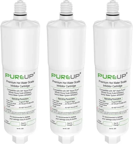 PUREUP AP431 Replacement Filter Compatible with Aqua-Pure Whole House Scale Inhibition Inline Water System AP430SS - Pack of