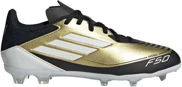 adidas F50 League FG/MG Junior Messi Firm Ground Soccer Cleats Gold