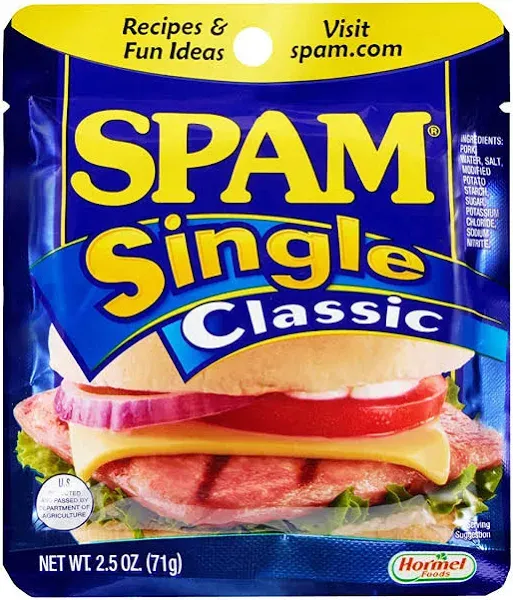 Spam Single Classic, 2.5 Ounce Pouch (Pack of 24)