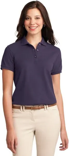 Port Authority L500 Ladies Silk Touch Polo - Dark Green - S