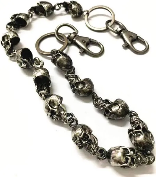 Men's Punk Heavy Skull Wallet Chain