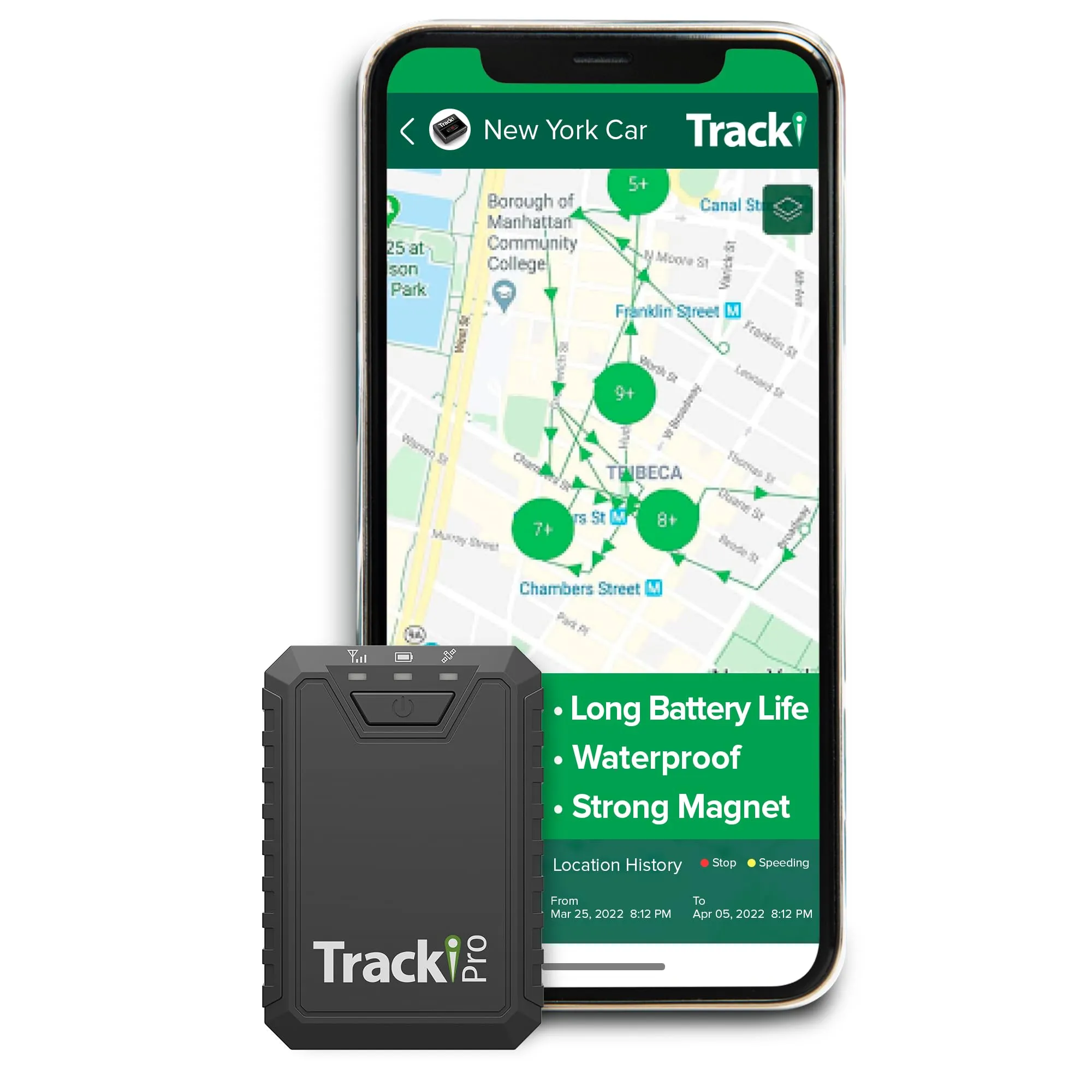 Pro GPS Tracker for Vehicles up to 12 Months Waterproof Magnetic Asset Real t...