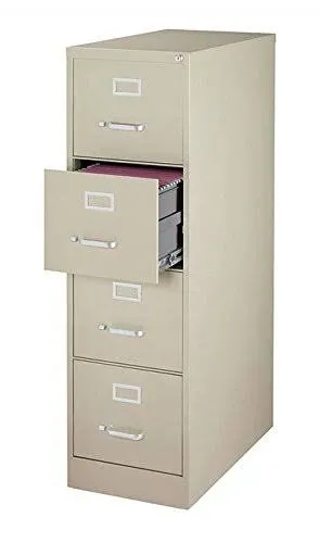 Hirsh Deep 4 Drawer Letter Width Vertical File Cabinet