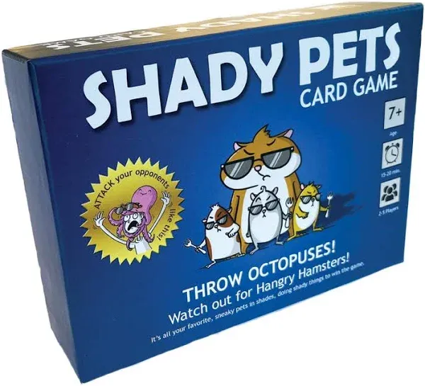 Shady Pets Card Game Family Friendly Party Games Card Games Age 7+ SEALED