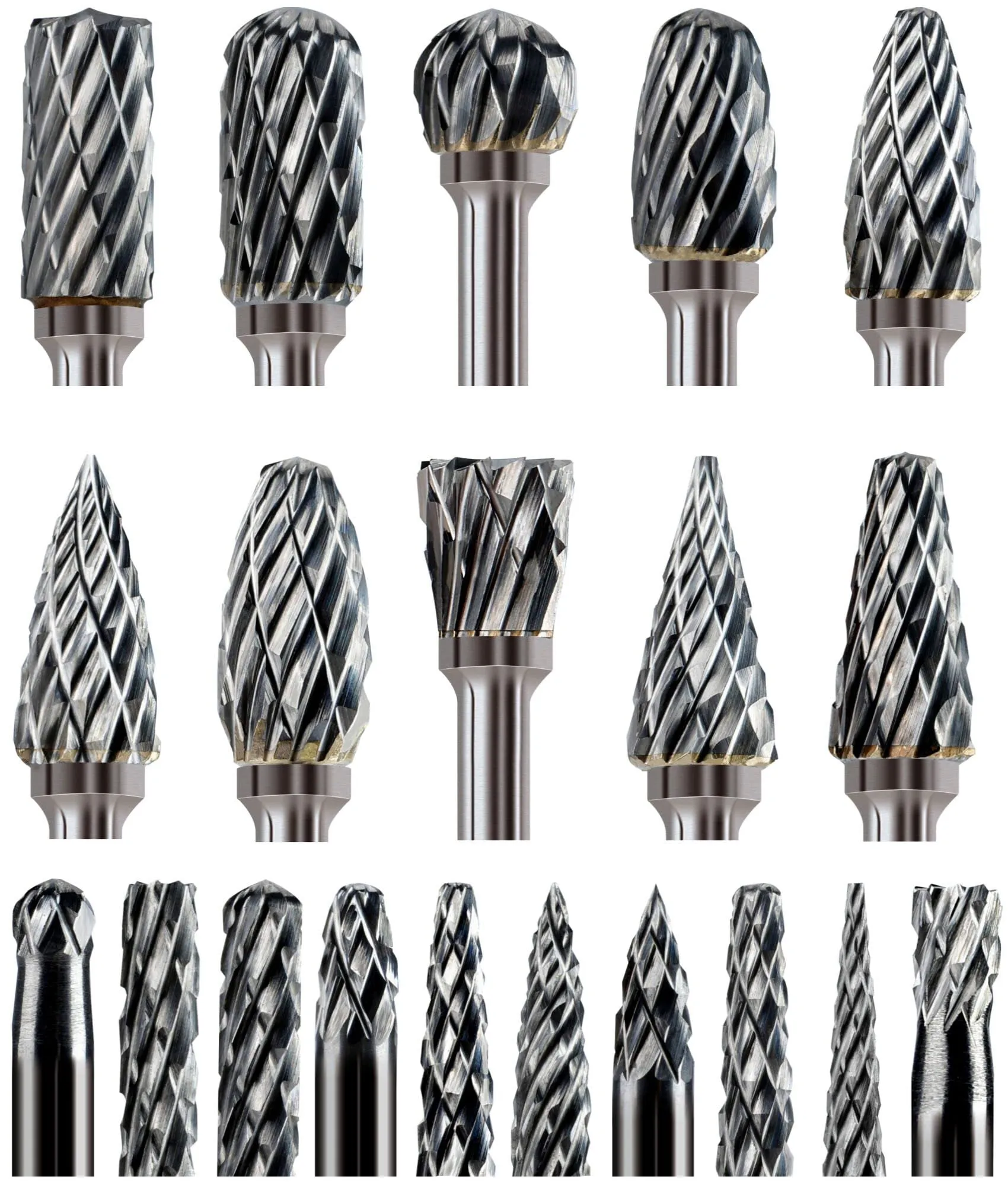 Sworker Carbide Burr Set Compatible with Dremel 1/8" Shank 20pcs Die Grinder Rotary