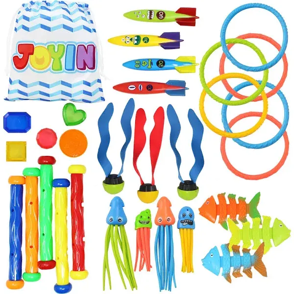 JOYIN 30 Pcs Diving Pool Toys Jumbo Set