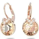 Swarovski Bella V Drop Crystal Pink/Rose Gold Plated Pierced Earrings 5662114