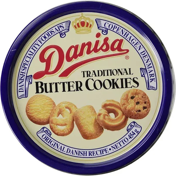 Danisa, Butter Cookies Tin, 16 Ounce 