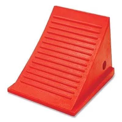 Checkers UC1500-4.5 Wheel Chock, 8-1/2 in H, Urethane, Orange