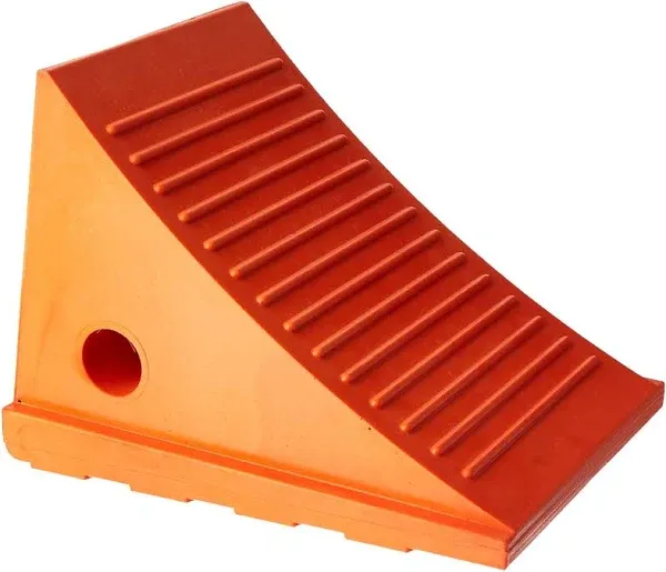 Checkers UC1500-4.5 Wheel Chock, 8-1/2 in H, Urethane, Orange