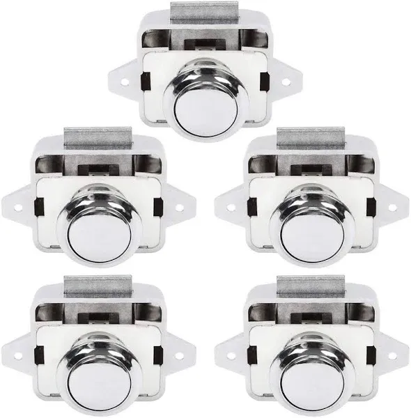 OCGIG 5 Pcs Push Button Cabinet Door Catch Lock