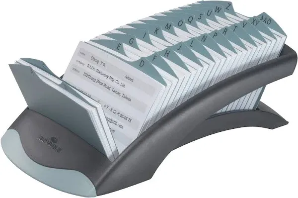 Durable Telindex Desk Address Card File Holds 500 2.88 x 4.13 Cards