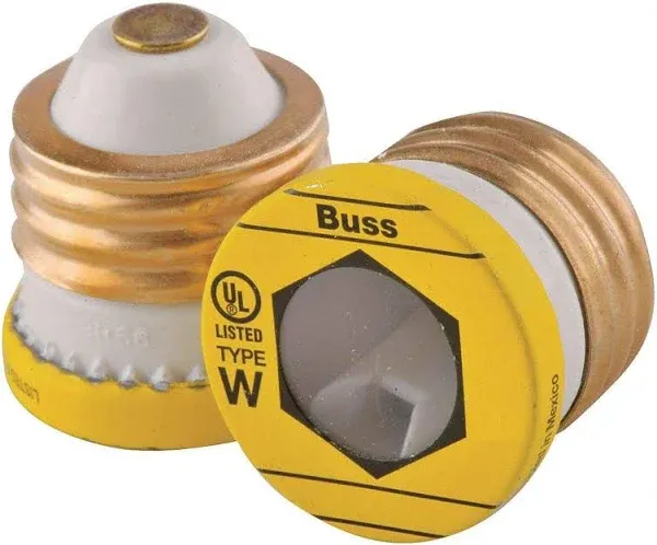 Bussmann W-3 Plug Fuse