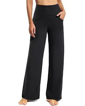 Promover Wide Leg Pants Woman Yoga Pants with Pockets Stretch Loose Casual Lounge Sweatpants Petite/Regular/Tall