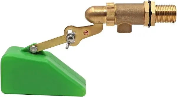 MACGOAL 1/2 Inch Brass Valve with Plastic Float Water Float Valve with Adjustabl