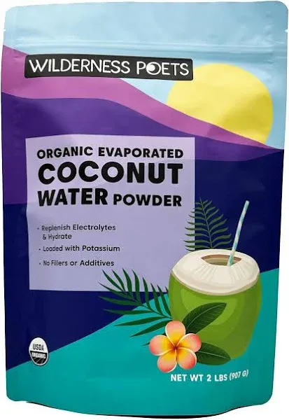 Wilderness Poets, Organic Evaporated Coconut Water Powder, 4 oz (113 g)