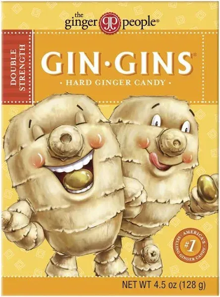 Ginger People Gin Gins Ginger Candy, Hard, Double Strength - 4.5 oz