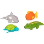 Battat – Paddling Bath Toys – 4-Pack Tub Animals – Floating Toys For Bathtime – Water & Beach Toys – 2 Years + – Wind-Up Tubbies - Turtle, Fish, Crocodile, Whale