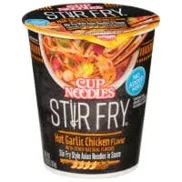 Cup Noodles Stir Fry Noodles Hot Garlic Chicken Flavor