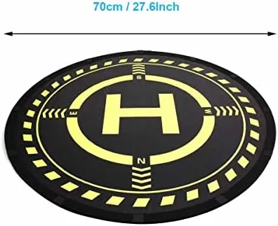 Drones Landing Pad with LED Light Up Foldable Design for DJI Mavic Mini 2 Mavic Air 2 Mavic 2 Pro Zoom Mini 3 Pro Drone Accessories (Diameter70cm/27.6inch)