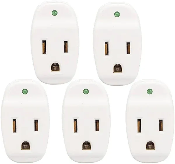 KMC Surge Tap Mini 5-Pack, 1-Outlet Grounded Surge Protector Adapter, 640 Jou...