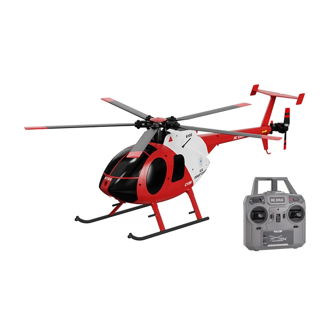 YX C189 MD500E 150-size 6-Axis Gyro Stabilized RTF Scale Helicopter w/ Weapons - Black