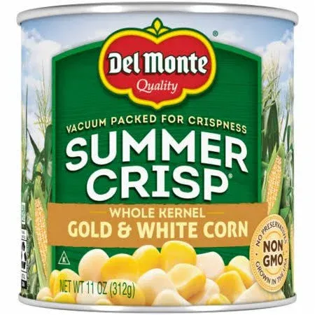 Del Monte Summer Crisp Whole Kernel Gold & White Corn, 11 Ounce