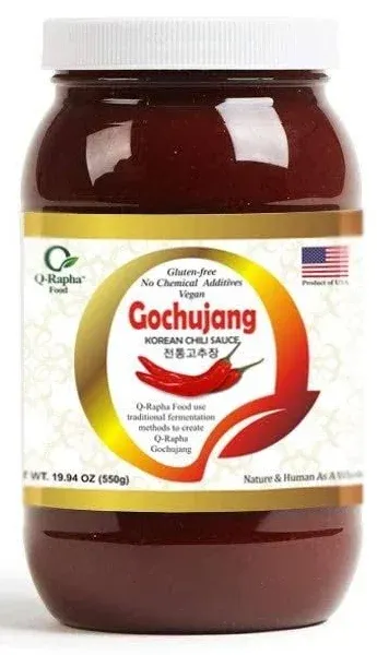 Q-Rapha Premium Korean Gochujang Chili Paste, Gluten-Free, Non...