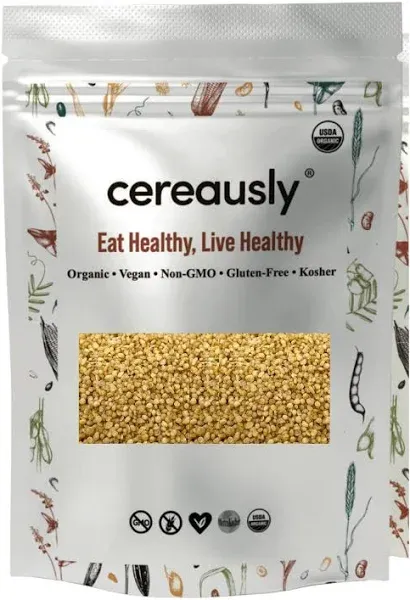 Cereausly Puffed Quinoa Premium Quinoa Crispies Made with Organic White Quinoa ...