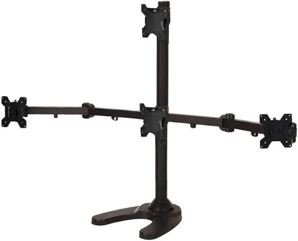 EZM Articulating Pyramid Quad Monitor Stand Free Standing - up to 24&#034; (002-0034)