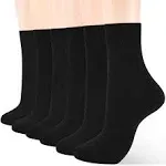 ATBITER Women's Thin Cotton Socks,Soft Cotton Bootie Socks Women Above Ankle Crew Socks (6-Pairs with Present Box)