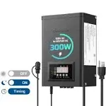 DEWENWILS 300W Low Voltage Transformer with 3 Independent Control Outputs, Landscape Transformer with Timer and Photocell Sensor, 120V AC to 12V/14V AC, Weatherproof, ETL Listed