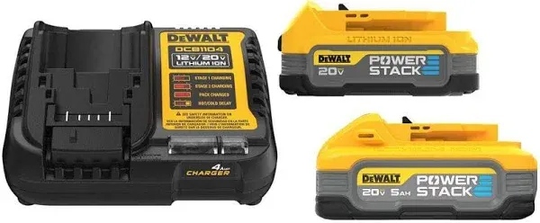 DEWALT POWERSTACK 20V Max 5.0Ah & 1.7Ah Starter Kit