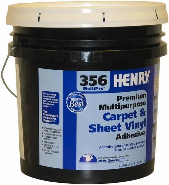 Sheet Vinyl and Carpet Floor Adhesive 4 Gal. Multi-Purpose Water and Latex Based