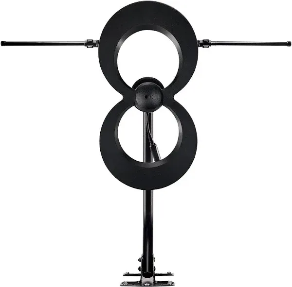 ClearStream MAX-XR UHF VHF Indoor Outdoor HDTV Antenna with 20-Inch Mast Black