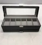 Snapklik.com : ProCase Watch Box for Men, 6 Slot Watch Display Case