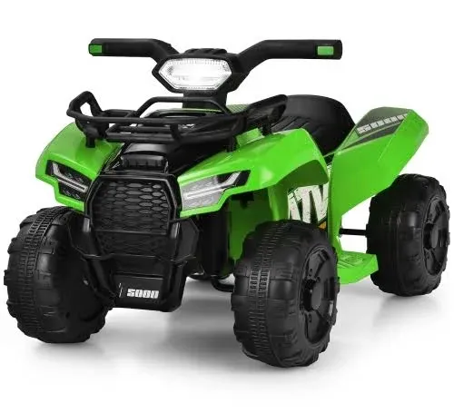 Costway 6V Kids ATV Quad Electric Ride On Car Toy Toddler with LED Light MP3