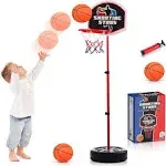 Toddler Basketball Hoop Indoor Stand Adjustable 2.5-4 Ft - Mini Basketball Go...