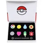 CHAOZI0 8Pcs Pocket Monsters Gym Badges Collection Gift Box