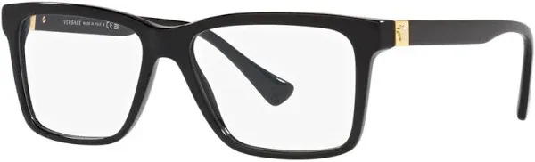 Versace 0VE3328 GB1 Black 56mm Rectangle Men&#039;s Eyeglasses