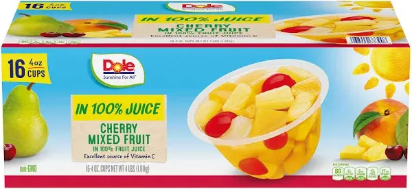 Dole Cherry Mixed Fruit - 12 pack, 4 oz cups