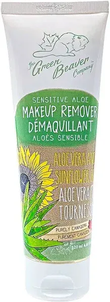 Green Beaver Aloe Makeup Remover for Sensitive Skin, Daily Remover, All Natural Aloe Vera Formula,120 ml