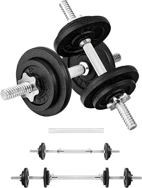 Yes4All Adjustable Dumbbell Set with Weight Plates, Star Lock Collars/Connec<wbr/>tor,