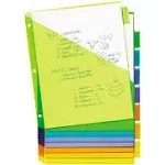 Avery Big Tab Insertable Plastic Dividers with 2 Pockets 8 Tabs Multicolor