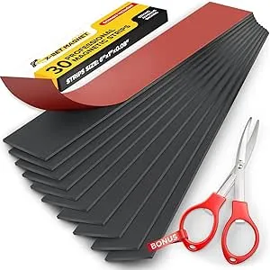 Magnetic Strips with Adhesive Backing - Magnetic Tape for Crafts - Tool and Knife Magnet Strips for Kitchen, Garage and Garden - Adhesive Magnetic Tool Holder Strip for Wall