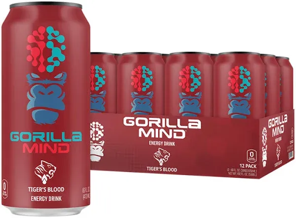 Gorilla Mind Energy Shot, Black Cherry Vanilla (3 fl oz)