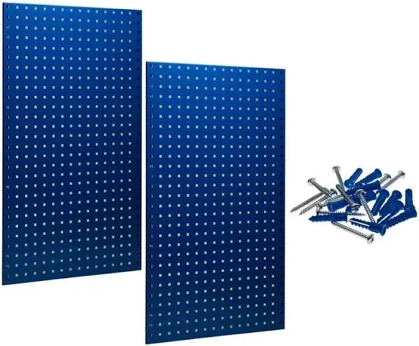 Triton 2 Products LB2-B LocBoard Steel Square Hole Pegboards, 24-Inch x 42-1/2-Inch x 9/16-Inch, Blue