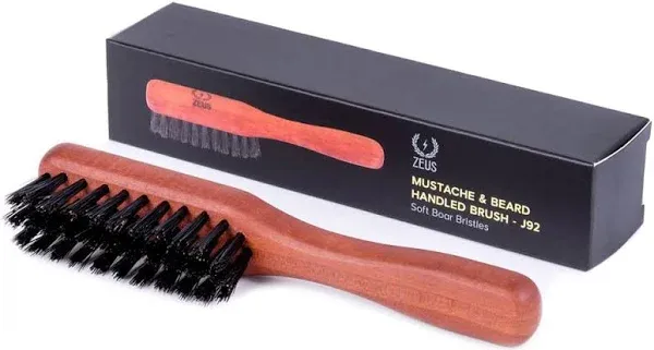 ZEUS 100% Boar Bristle Beard and Moustache Brush